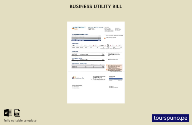 lista para imprimir plantilla de factura de servicios públicos de gas de EE. UU.